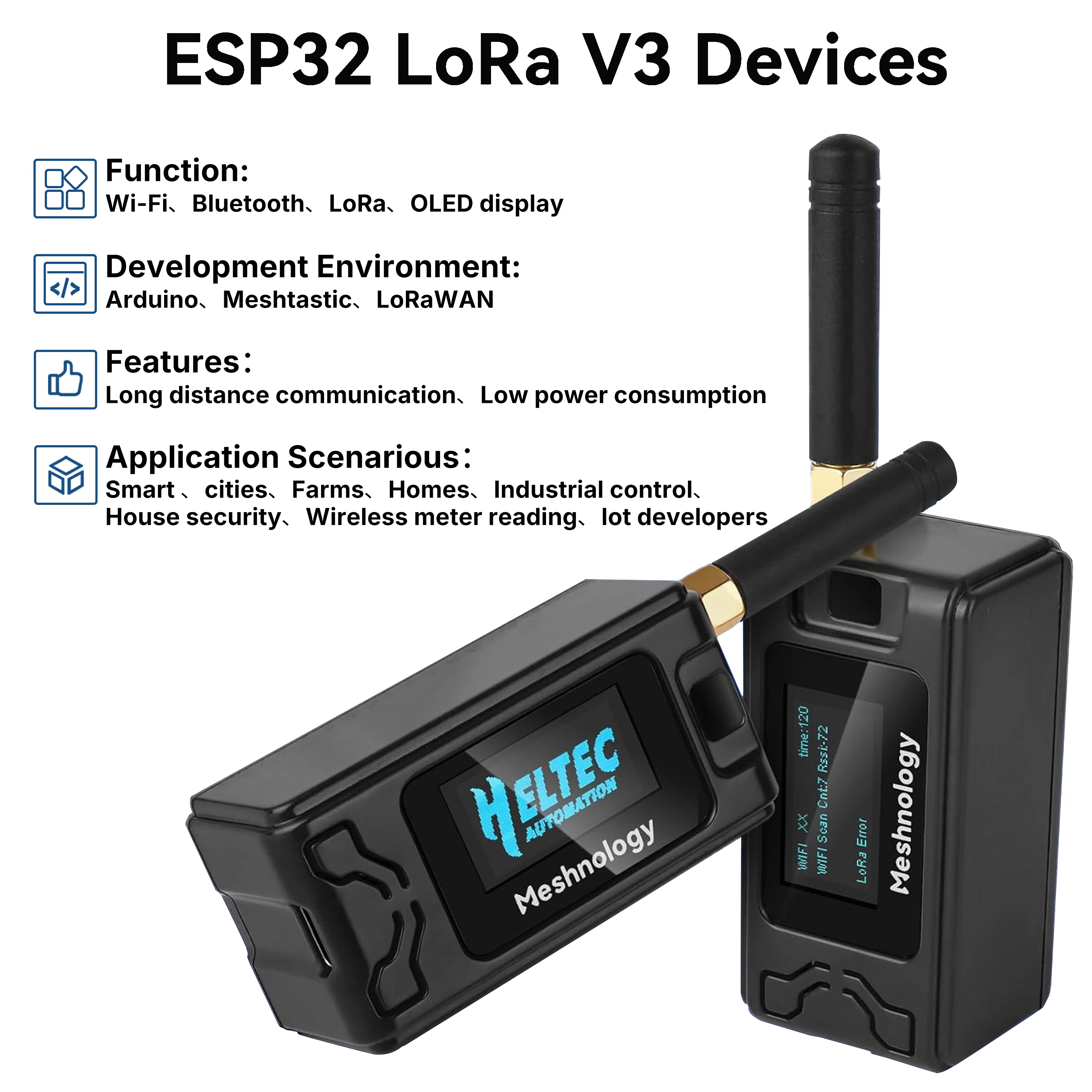 Oled Display Module - Heltec V3 with Plastic Case WIFI