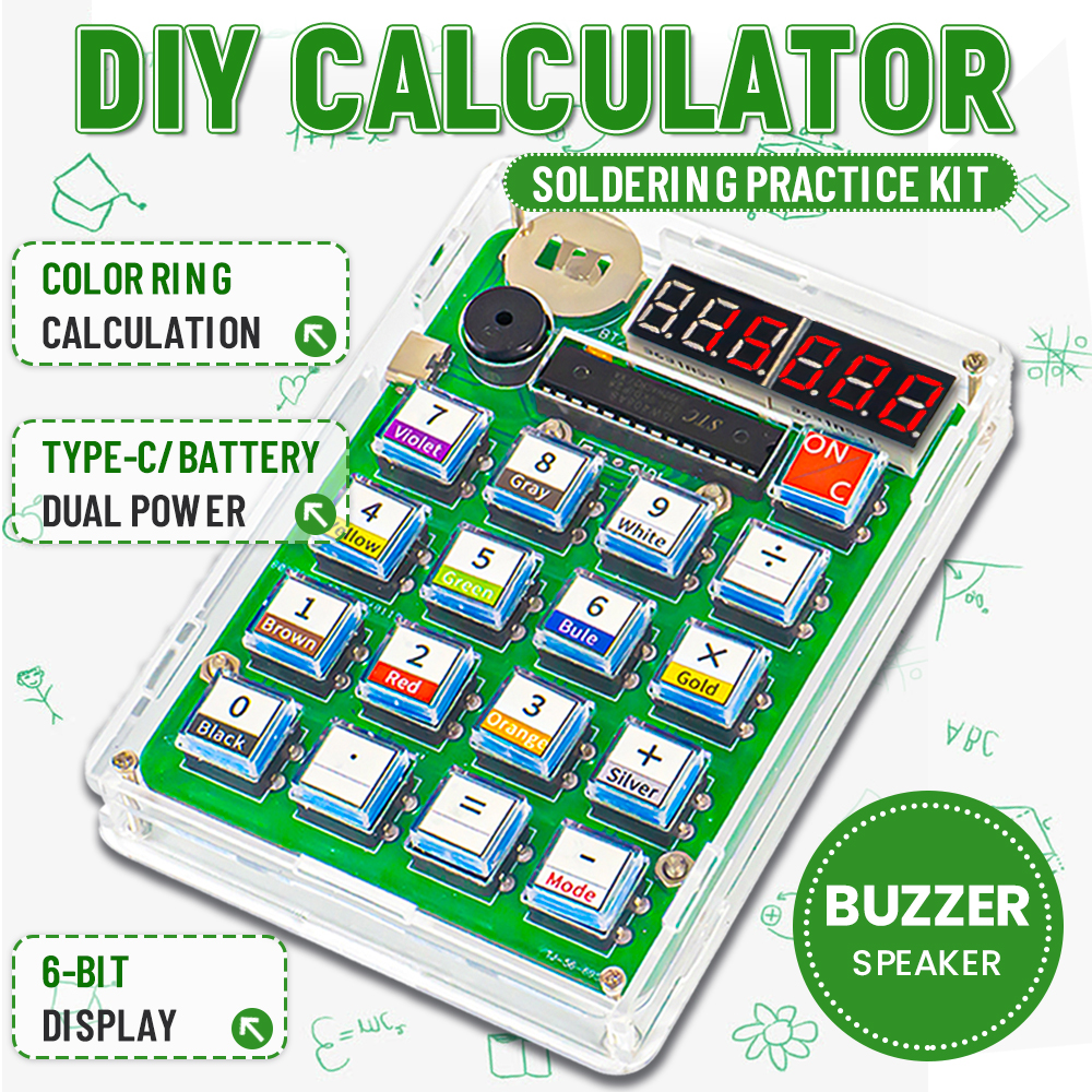 Diy Electronics Youtube - DIY Calculator Electronic Production Kit LED