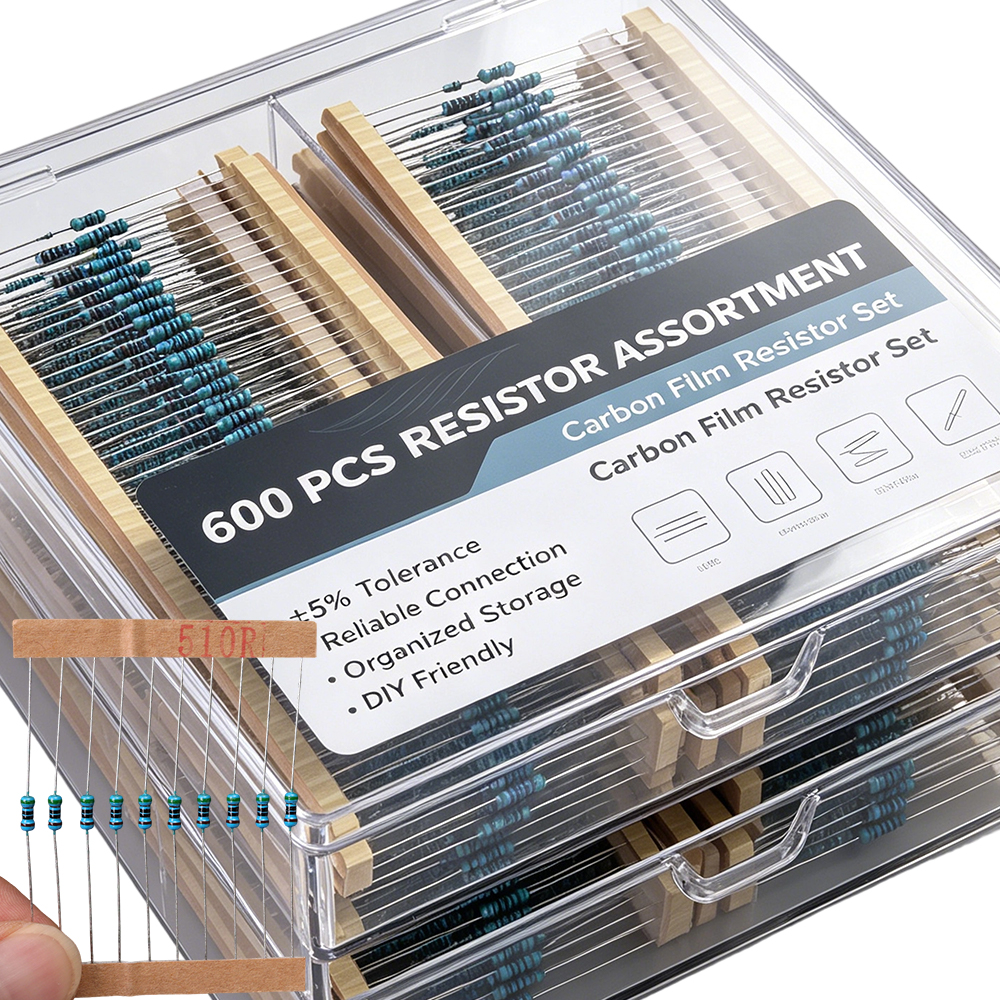 Diy Electronic Components - 300/600Pcs 10R-1M DIY Metal Film Resistors