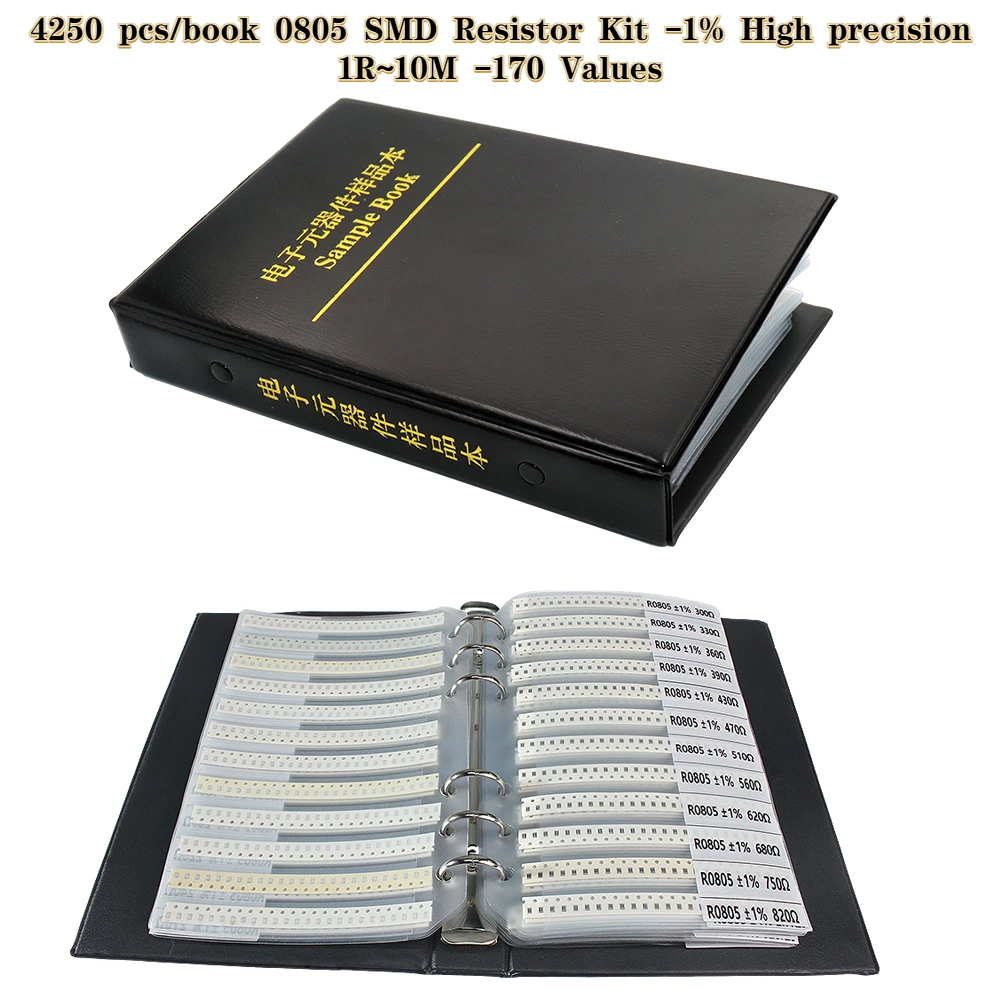 4250PCS 0805 SMD Resistor Book - Diy Electronics Book incelemesi ve fiyatı