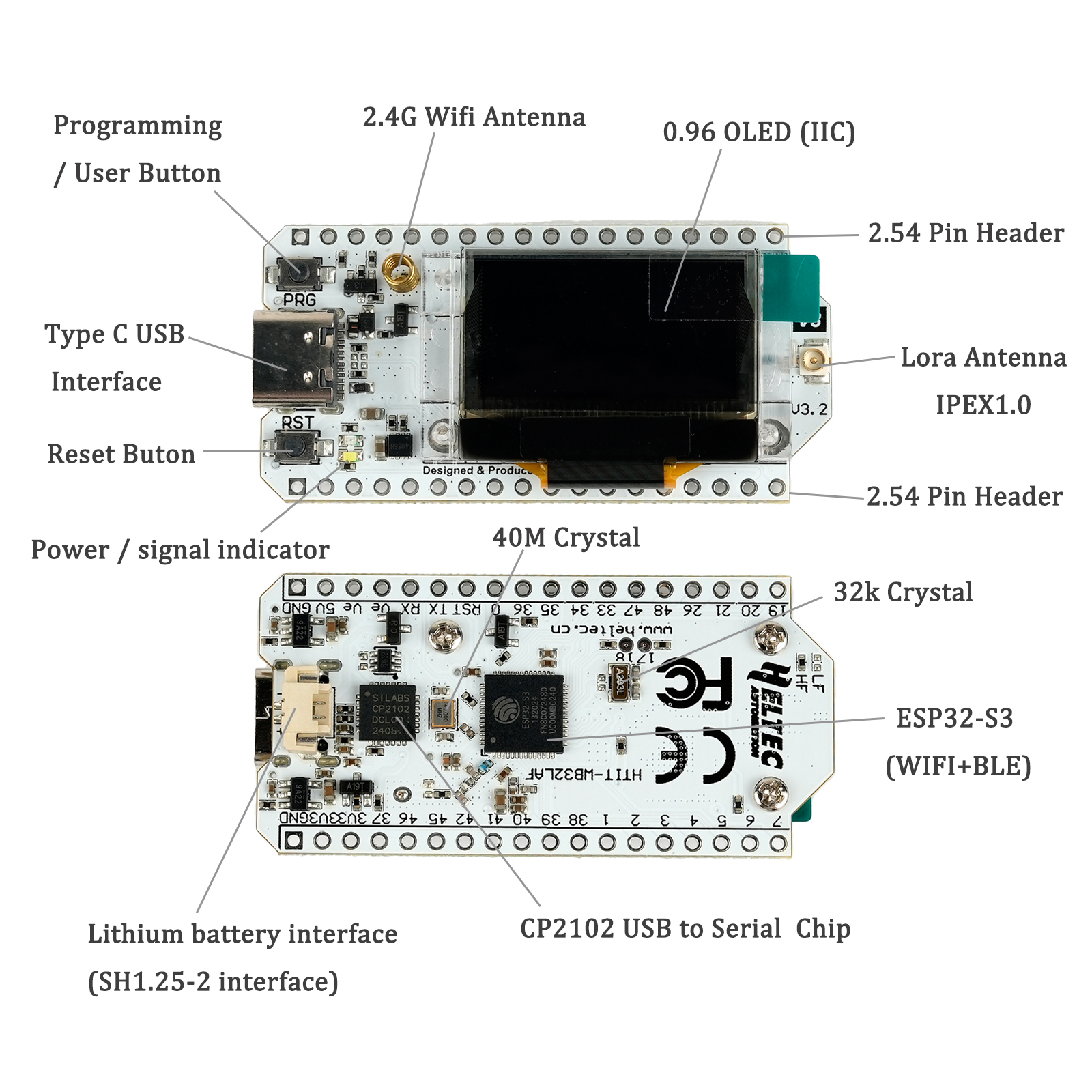 2PCS Heltec LoRa32 V3 868MHz 9 - Oled Display Module incelemesi ve fiyatı