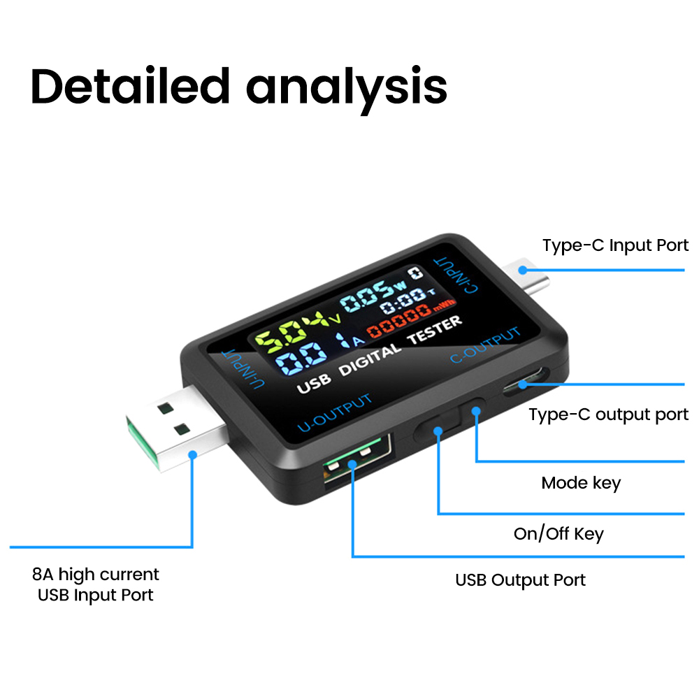 USB Tester 10 in 1 DC Digital  - Logic Analyzer Usb incelemesi ve fiyatı