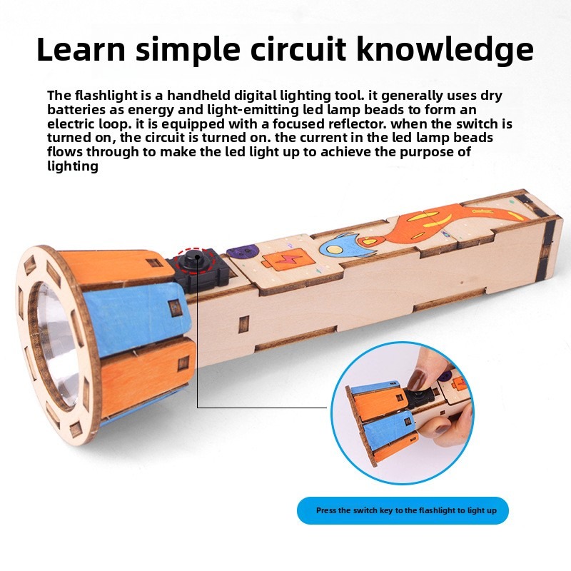 DIY Wooden Flashlight Kit Educ - Diy Electronics Projects For Kids incelemesi ve fiyatı