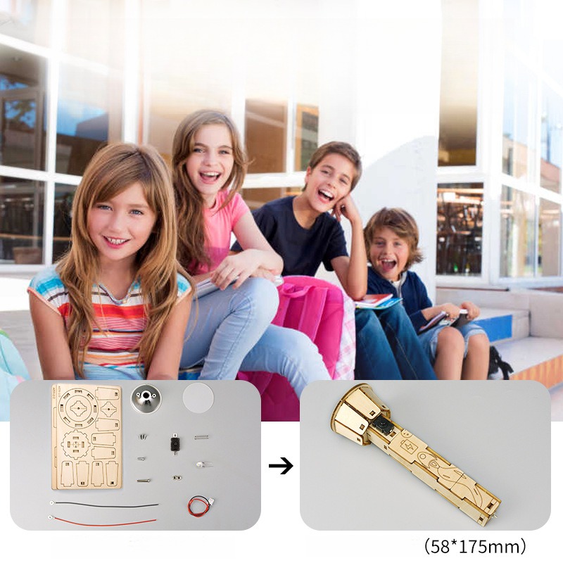 DIY Wooden Flashlight Kit Educ - Diy Electronics Projects For Kids incelemesi ve fiyatı