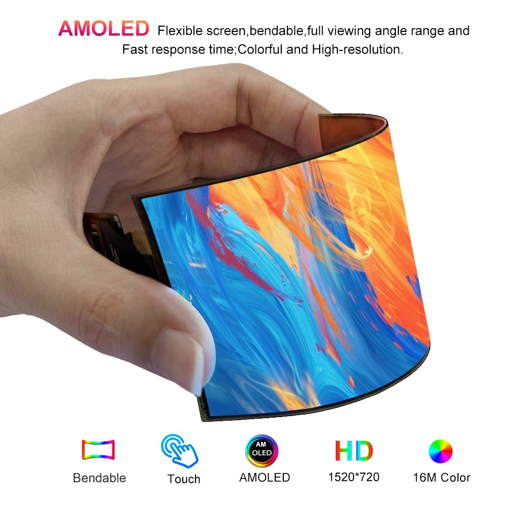 Wisecoco 5 Inch AMOLED Flexibl - Diy Wearable Electronics incelemesi ve fiyatı