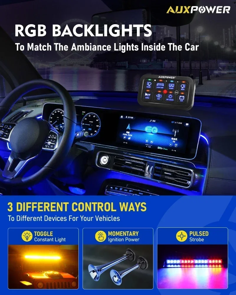 RGB Lights On-Off Switch Panel - Diy Marine Electronics incelemesi ve fiyatı
