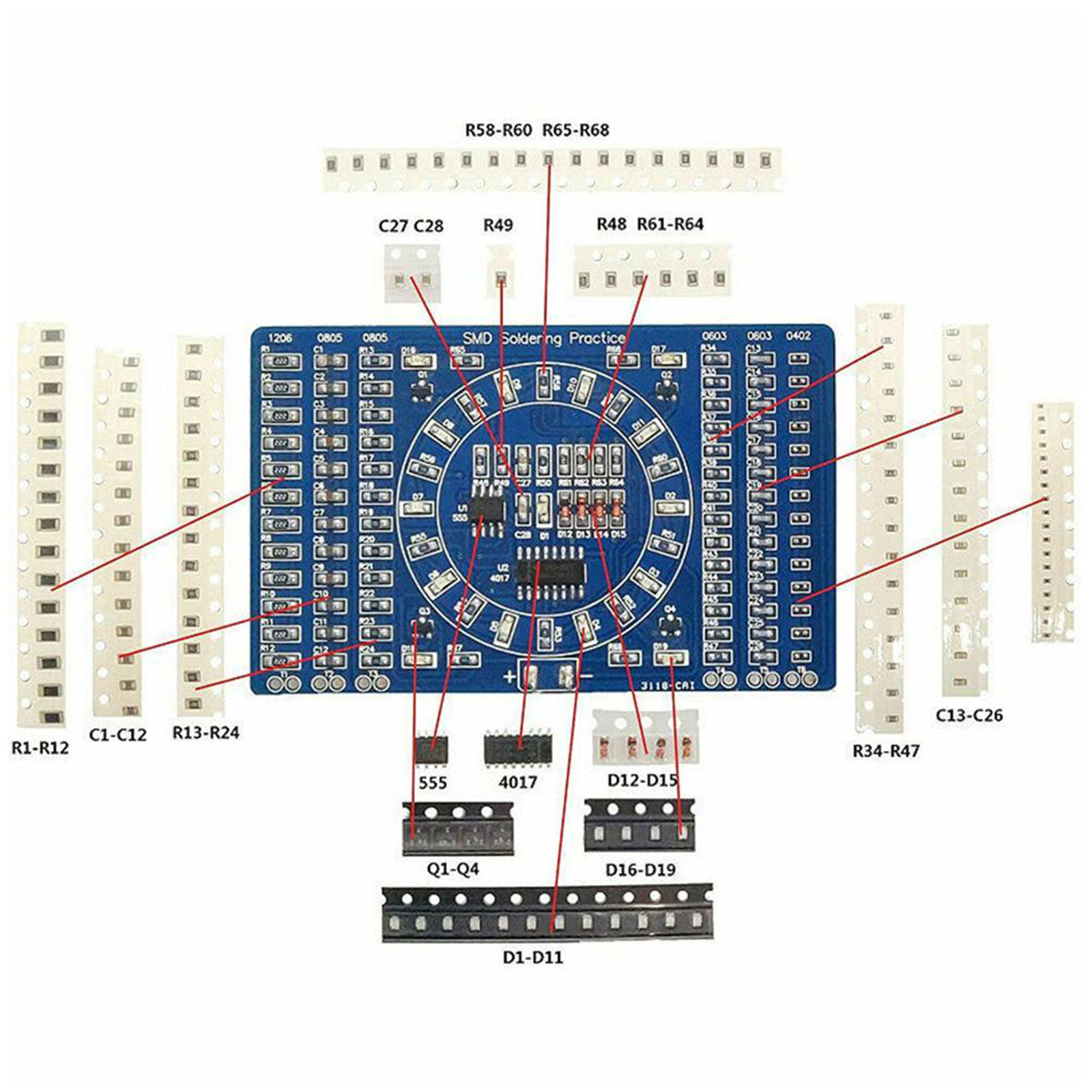Soldering Practice Three-Piece - Diy Electronic Components incelemesi ve fiyatı