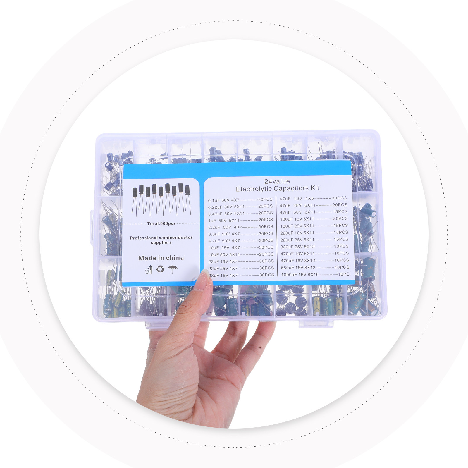500Pcs Electrolytic Capacitor  - Diy In Electronics incelemesi ve fiyatı