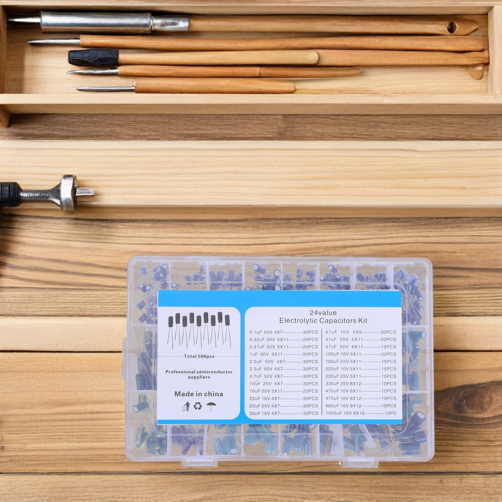 500Pcs Electrolytic Capacitor  - Diy In Electronics incelemesi ve fiyatı
