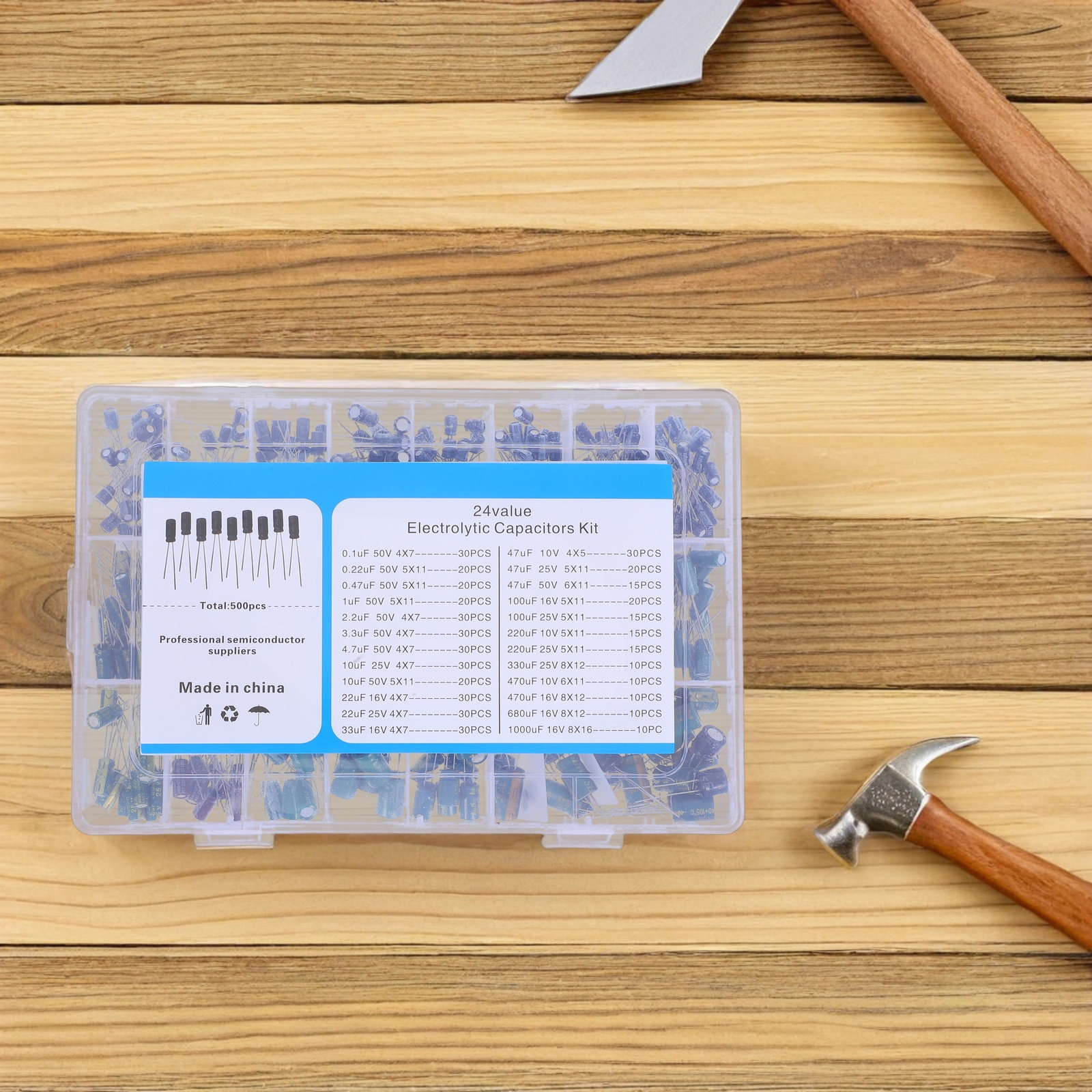500Pcs Electrolytic Capacitor  - Diy In Electronics incelemesi ve fiyatı