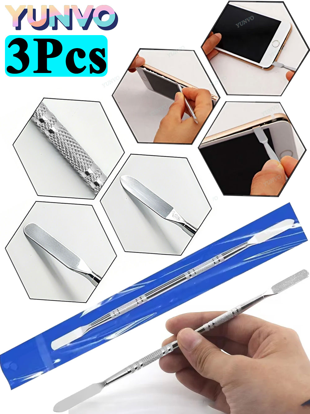 3Pcs Metal Spudger Crowbar Sta - Diy Electronics Repair incelemesi ve fiyatı