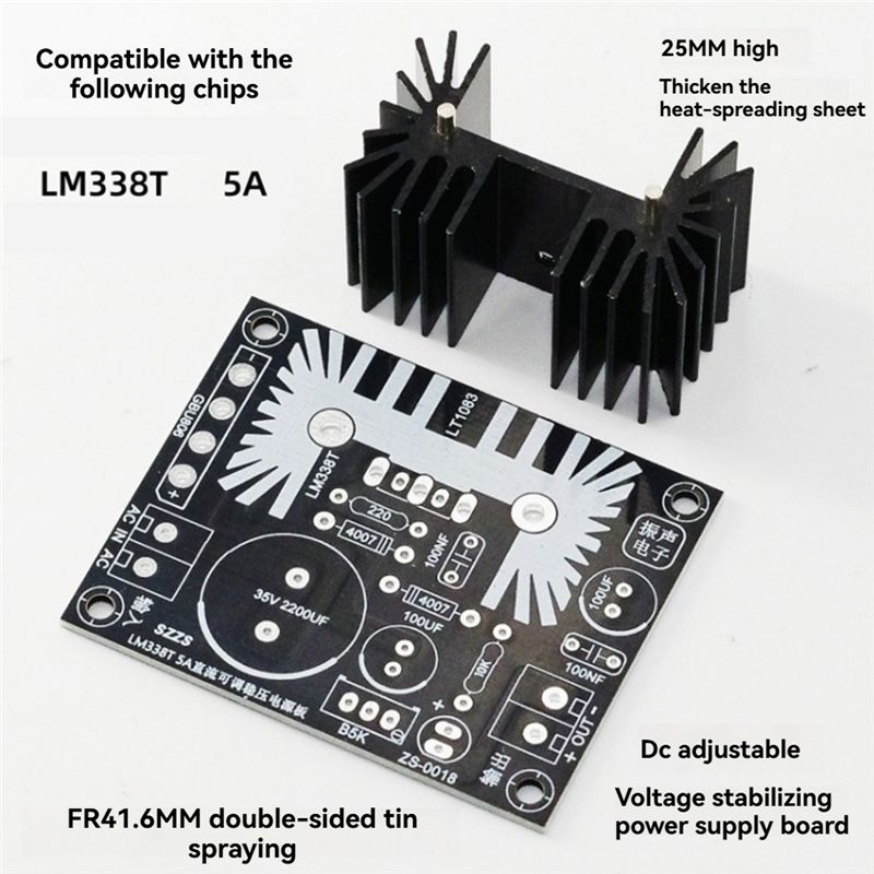 LM338 5A Output Adjustable Lin - Diy Electronics Board incelemesi ve fiyatı