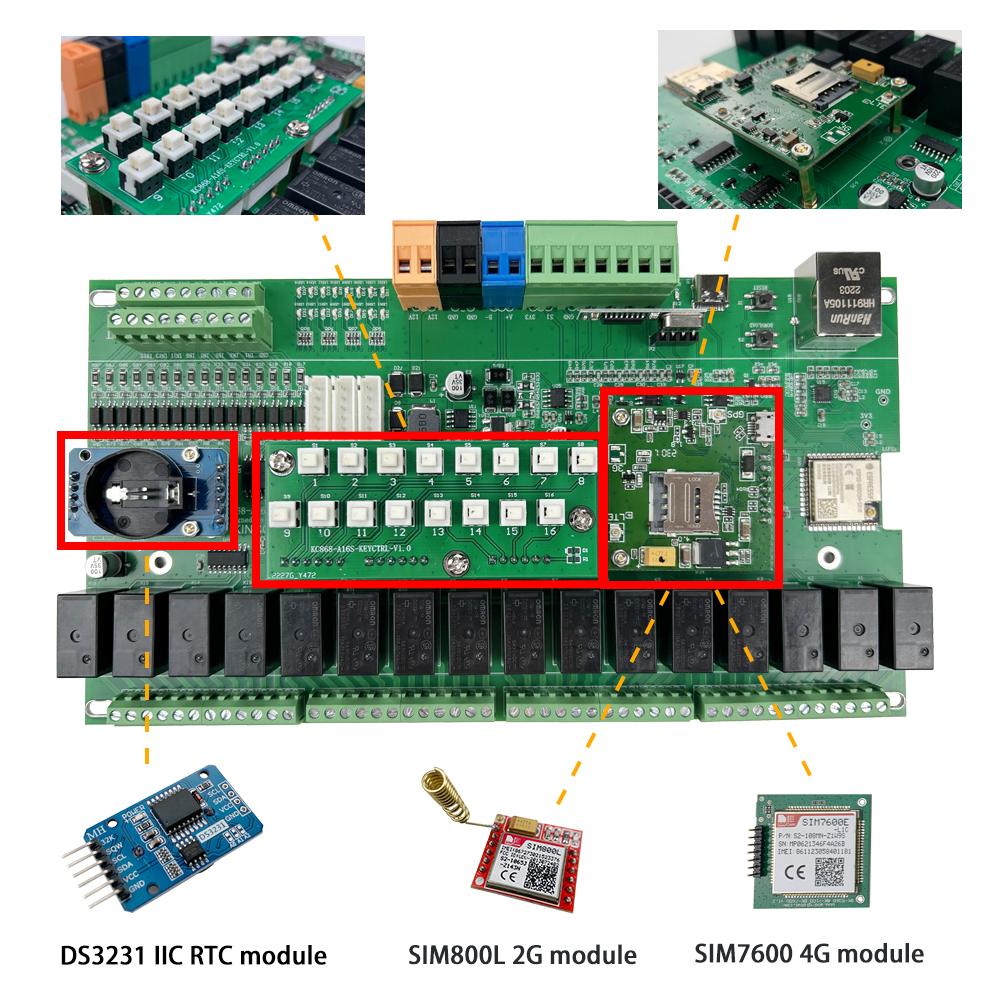 KC868-A16S 16CH ESP32 Relay Bo - Rtc Module Ds3231 incelemesi ve fiyatı