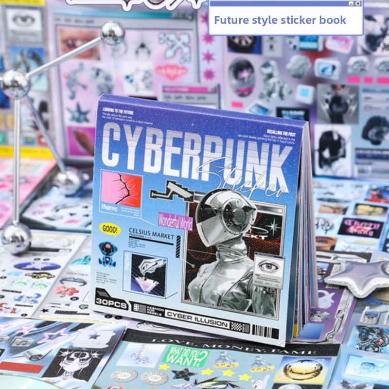 Cyberpunk Theme Die-Cut Sticke - Diy Electronics Book incelemesi ve fiyatı
