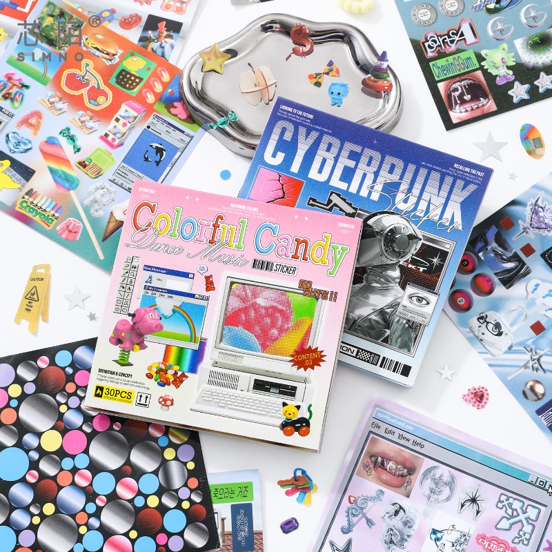 Cyberpunk Theme Die-Cut Sticke - Diy Electronics Book incelemesi ve fiyatı