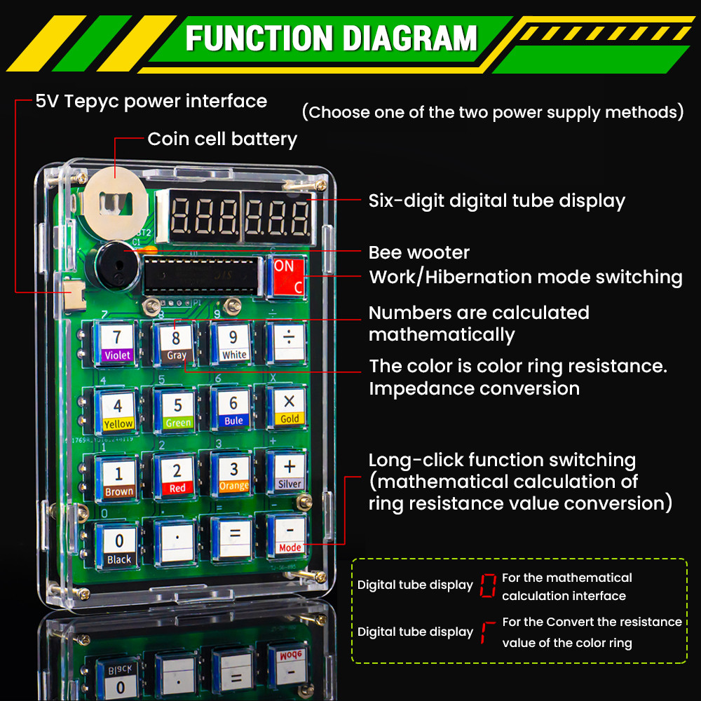 DIY Calculator Electronic Prod - Diy Electronics Youtube incelemesi ve fiyatı