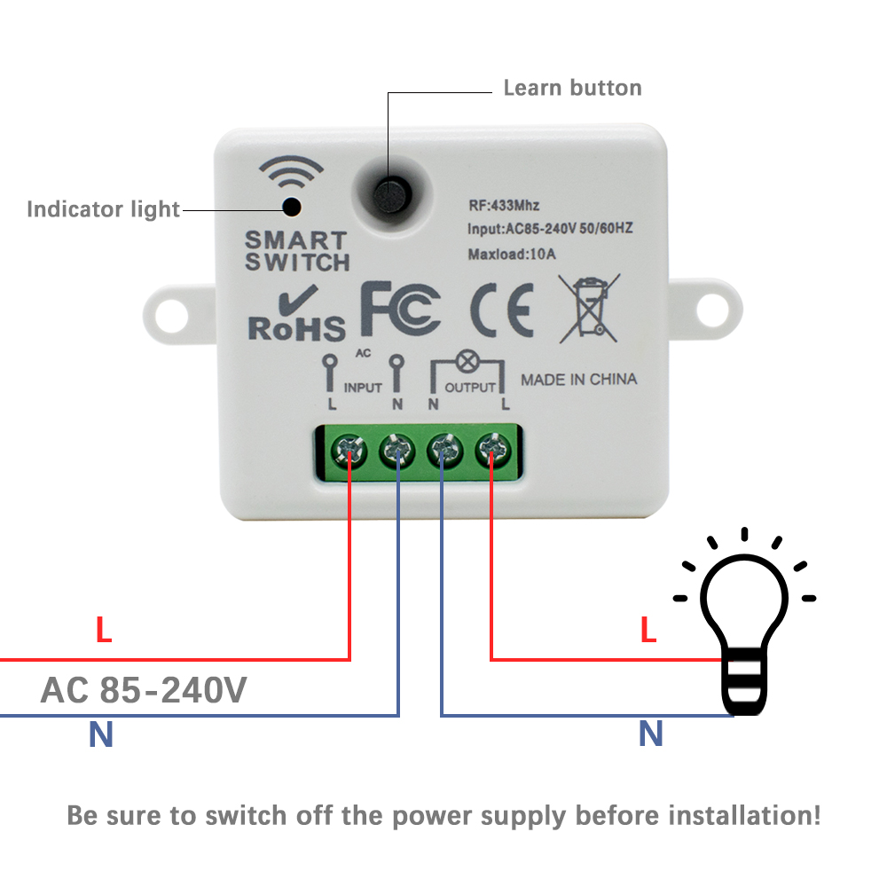 220V 1CH Wireless Remote Contr - Diy Rc Electronics incelemesi ve fiyatı