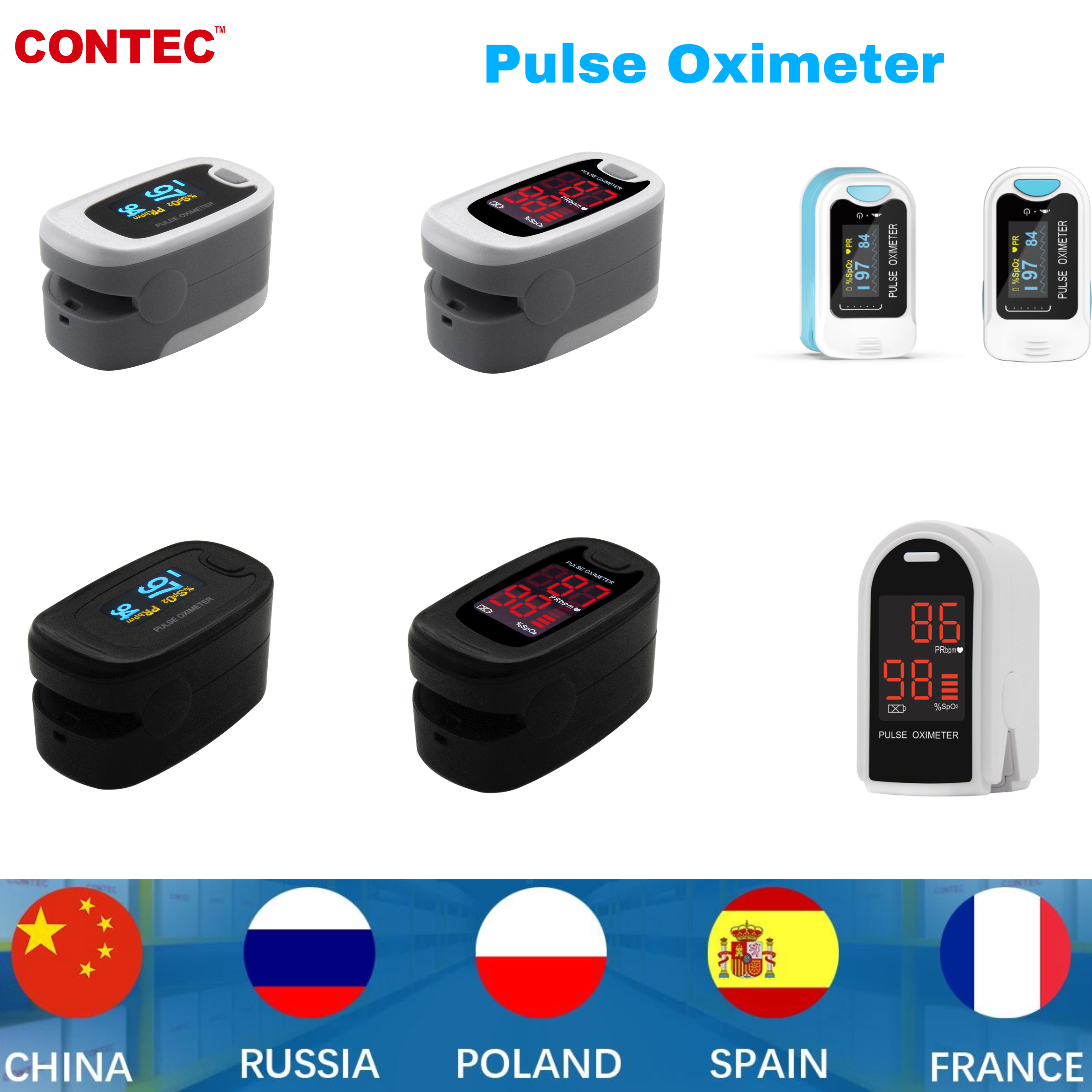 Contec NEW CE  Fingertip Pulse - Oled Display Module incelemesi ve fiyatı