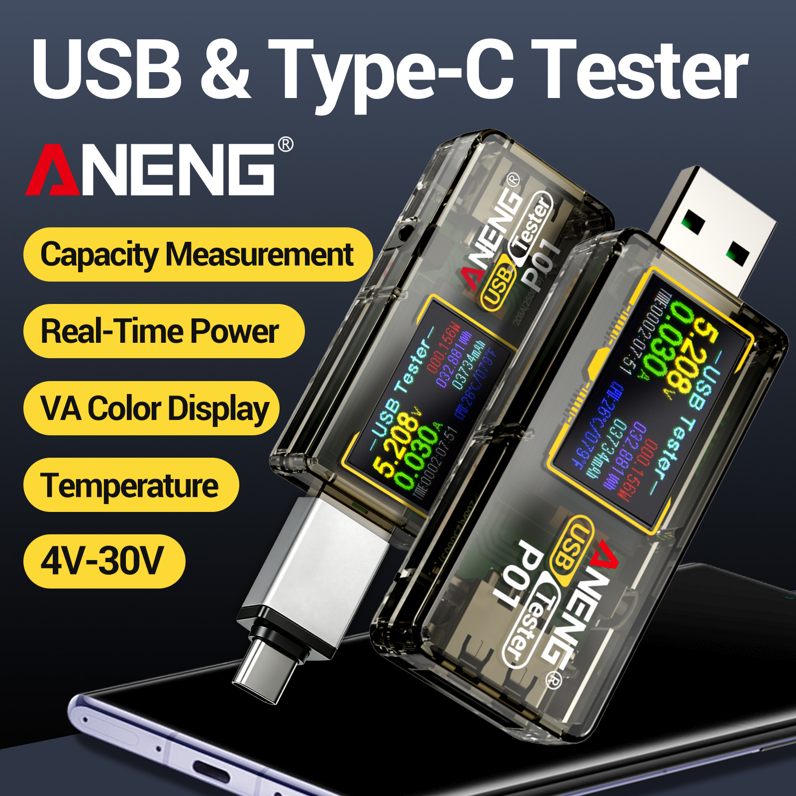 ANENG P01 USB Type C Tester Di - Logic Analyzer Usb incelemesi ve fiyatı