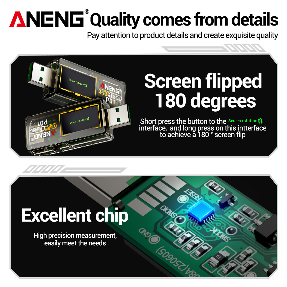 ANENG P01 USB Type C Tester Di - Logic Analyzer Usb incelemesi ve fiyatı