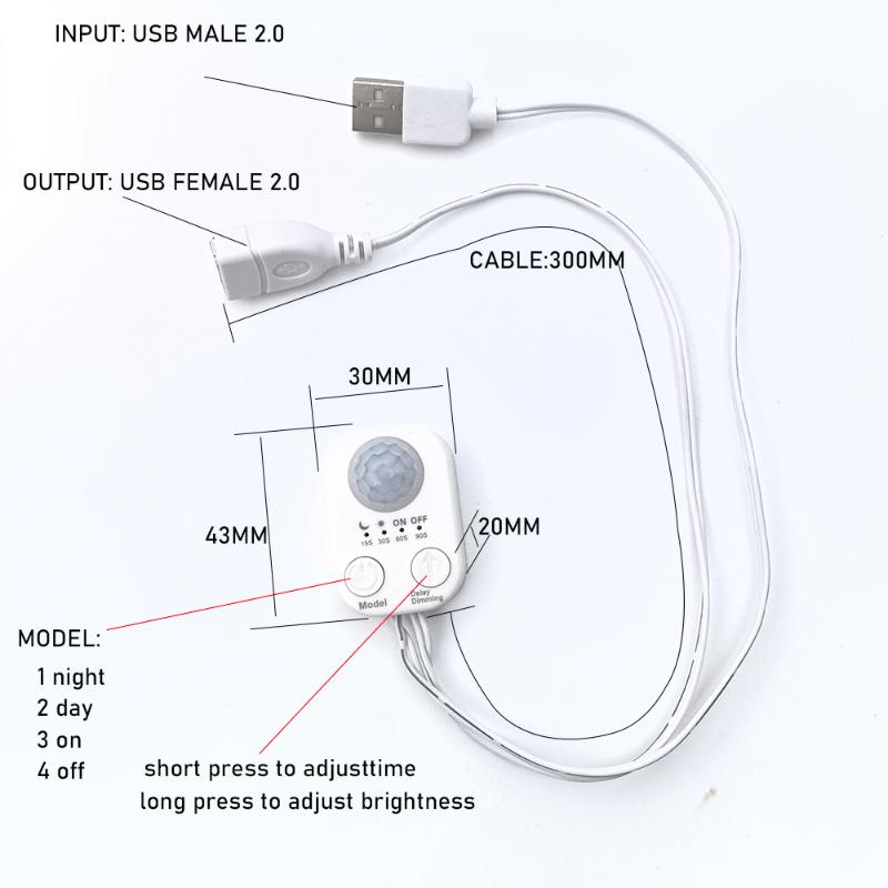 1Pcs DC 5V-24V USB PIR Human M - Ldr Light Sensor incelemesi ve fiyatı