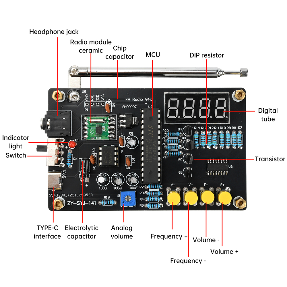 DIY RDA5807M Radio Kit 87-108M - Diy Electronics Youtube incelemesi ve fiyatı