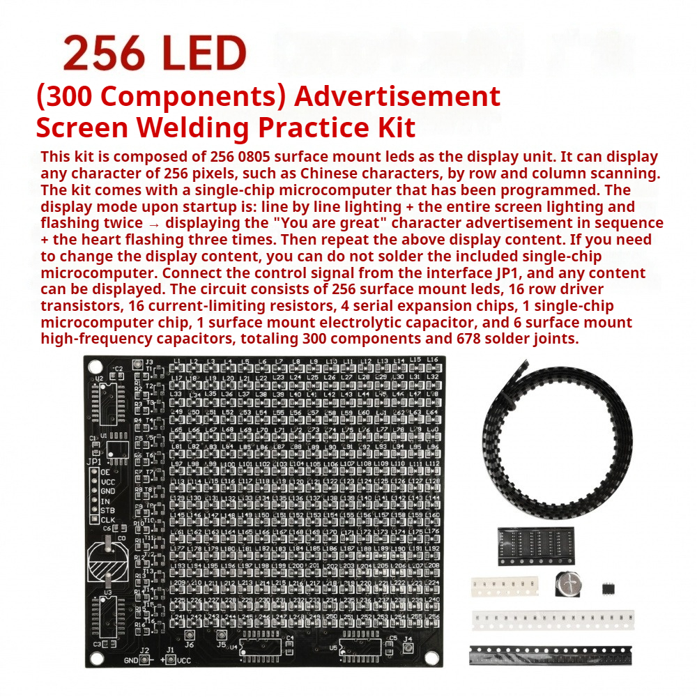 64/256 LED SMD Dot Matrix Adve - Diy Electronic Components incelemesi ve fiyatı